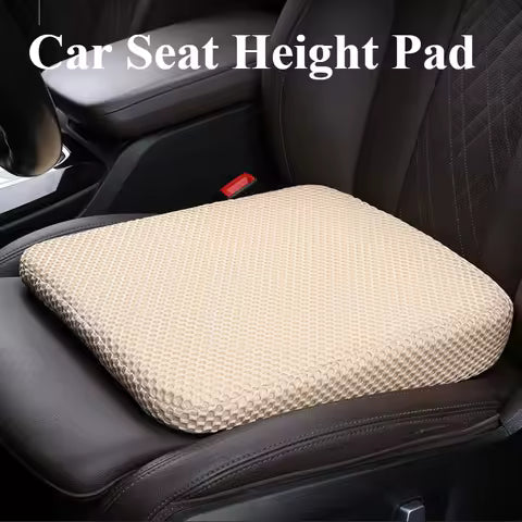 Cojín elevador para asiento de coche, cojín para asiento de coche de algodón con memoria de panal, cojín para asiento sedentario grueso de malla 3D transpirable Simple