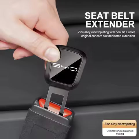 2 piezas para todos los modelos de BYD, extensor de cinturón de seguridad para coche, inserto de cierre de hebilla, extensor de hebilla de seguridad, inserto grueso para enchufe. - con monedas