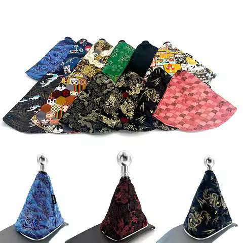 Shift Boot-cubiertas de estilos de kimono japonés, palanca de cambio de coche, adornos de manija de engranaje de tela para Interior de coches, accesorios de regalo