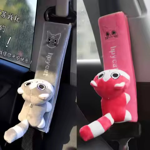Protector de Cinturón de Seguridad para Auto con Diseño de Dibujos Animados, Cojín para Correa de Hombro, Adorno de Animalitos para Niños