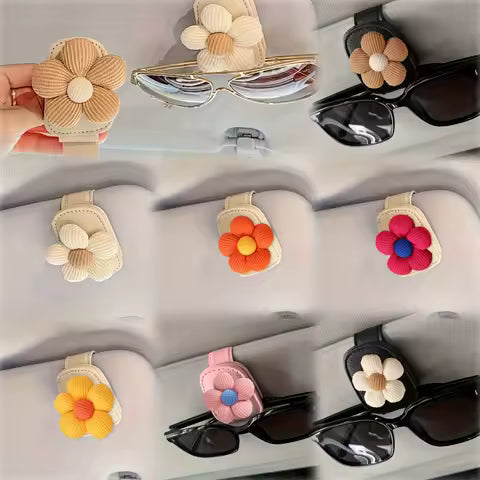 Soporte magnético para gafas con diseño de flores, Clip para parasol para coche, Clip multifuncional para billetes, compacto exquisito, accesorios para coche para mujer por Ud., ≥ 2 Uds