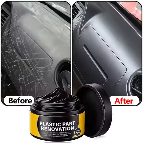 Agente Reparador de Plástico de Alta Eficiencia, Pasta para Pulir y Renovar Interiores de Automóviles, Limpiador de Neumáticos, Abrillantador 5