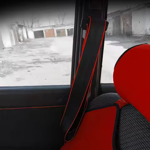 4 Uds. Cinturón de seguridad de coche con borde rojo, correas de poliéster para asiento, correa de seguridad de nailon, 3,6 M, 48MM, conversión de asiento de coche, accesorios DIY Ahorra