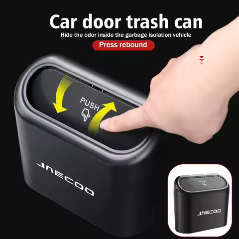 Cubo de basura para coche, caja de almacenamiento colgante para puerta, organizador de basura, accesorios para automóvil