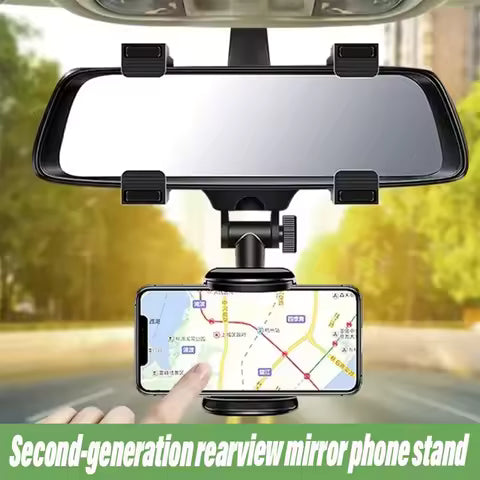 Soporte para teléfono de coche 360, soporte para espejo retrovisor, soporte plegable para navegación GPS, soporte ajustable para teléfono móvil, estable para teléfono inteligente por Ud., ≥ 2 Uds