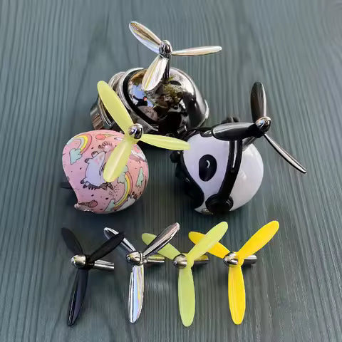 Accesorios para casco de pato para bicicleta y coche, cadena dorada adhesiva, correa de hélice para gafas de sol, adorno decorativo para salpicadero de coche de pato amarillo 5