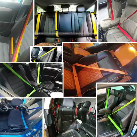 Auto 3,6 metros Universal fortalecer cinturón de seguridad correas de tela de carreras cinturones de seguridad de asiento modificados correas de arnés estándar A ++ 5 Ahorra