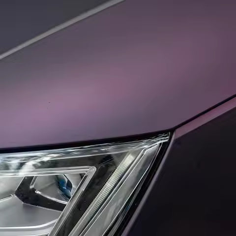 Pegatina de coche púrpura y negro mate, película de vinilo que cambia de Color, envoltura libre de burbujas para mascotas, accesorios para coche, calcomanías autoadhesivas 3 - con monedas