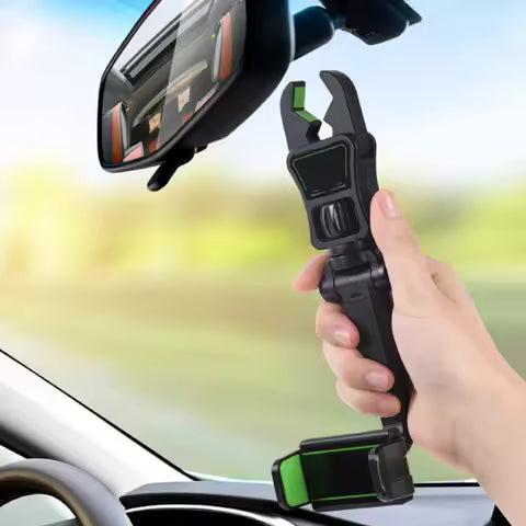 Nuevo Soporte para Teléfono con Espejo Retrovisor para Auto 360 ° Soporte giratorio para teléfono, soporte GPS, soporte universal para teléfono de coche para todos los teléfonos inteligentes por Ud., ≥ 2 Uds