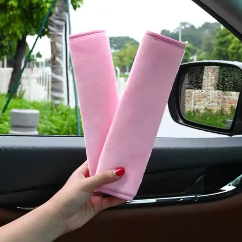 Fundas para cinturón de seguridad de coche, accesorios para coche, almohadilla para cinturón de seguridad de coche de felpa, hombrera, cinturón de seguridad suave para adultos, accesorios interiores, 2 uds. Ahorra
