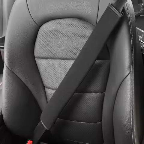 Funda para cinturón de seguridad extra larga, alta calidad y suave, sin fricción del cuello, protege sus ropa y proporciona una máxima comodidad.