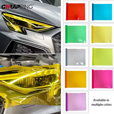 Pegatina para faros de coche, 30x200cm, envoltura de luz trasera, cubierta de Color, película Universal para accesorios de luz de coche y motocicleta por Ud., ≥ 2 Uds