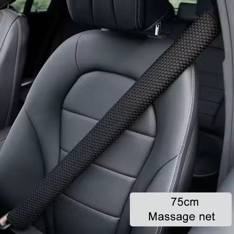 Protector de hombro para cinturón de seguridad de coche, almohadilla acolchada, Red de masaje para las cuatro estaciones, alargado, 23cm, 30cm, 50cm, 75cm, accesorios interiores de coche - con monedas