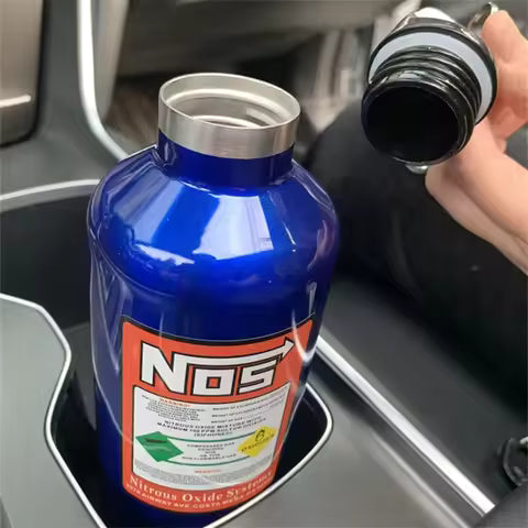 Taza aislante para coche, cilindro de nitrógeno NOS, hervidor de vacío de acero inoxidable, botella deportiva de viaje de alta capacidad de 500ml, taza de agua Ahorra