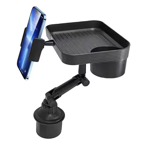 Soporte para teléfono y taza de coche, bandeja de montaje con rotación de 360 grados, ranura para mesa, accesorios de bebidas ajustables organizados para alimentos , ≥ 2 Uds