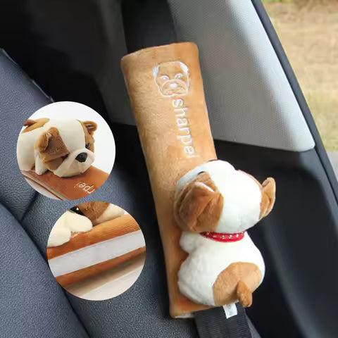 Almohadillas universales para cinturón de seguridad de coche, funda de cojín con correa para el hombro, Protector de cinturón de seguridad, Animal bonito por Ud., ≥ 2 Uds