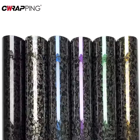 Pegatinas de coche, película de vinilo de fibra de carbono, película impermeable para carrocería de coche, autoadhesiva brillante, pegatina de fibra de carbono, accesorios para coches