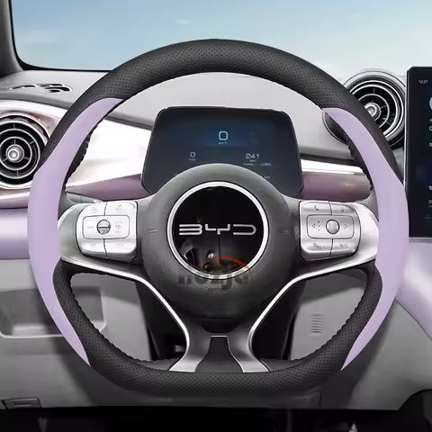 Protector de cuero para volante de coche , No es necesario coser accesorios a mano 5 Ahorra