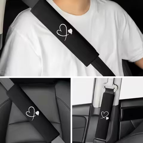 Funda universal para cinturón de seguridad de coche, almohadilla de hombro de felpa suave, transpirable, cómoda, protector de cinturón de seguridad, cojín antidesgaste, almohadilla para correa I por Ud., ≥ 2 Uds