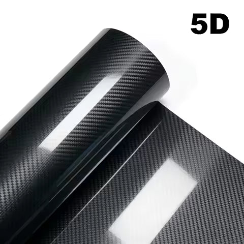 Envoltura de vinilo para carrocería de coche de fibra de carbono, accesorios mate, pegatina negra brillante 3D 4D 5D 6D, película decorativa de cubierta de lámina automática, 1-6m