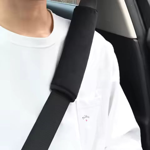 Fundas para cinturón de seguridad de coche, accesorios para coche, almohadilla para cinturón de seguridad de coche de felpa, hombrera, cinturón de seguridad suave para adultos, accesorios interiores, 2 uds. Ahorra