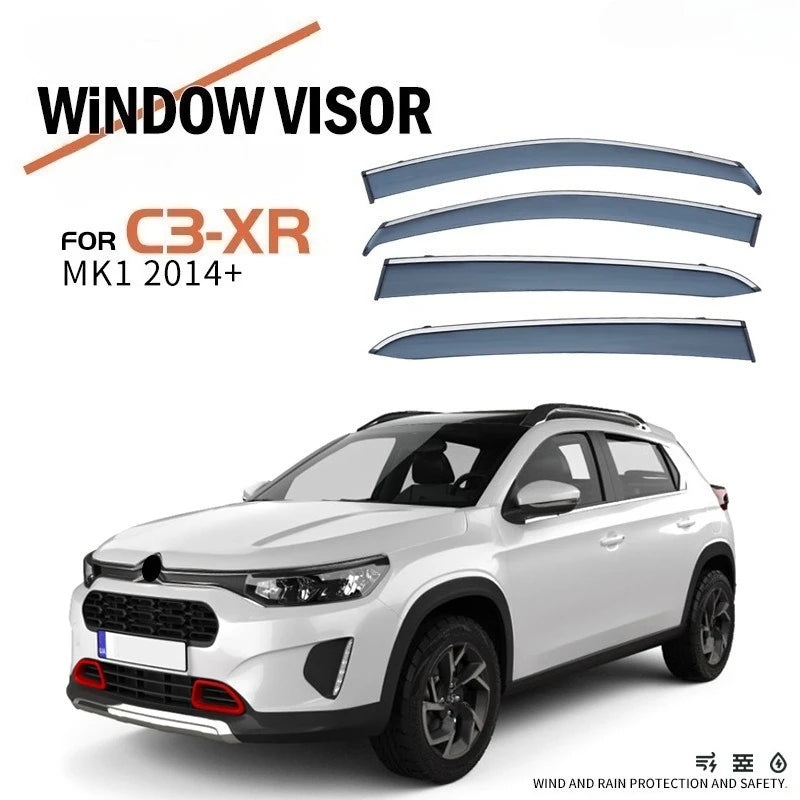 Accesorios de Visores para Ventanas, Protección Contra la Lluvia y el Sol, Deflector de Viento, Moldura Protectora