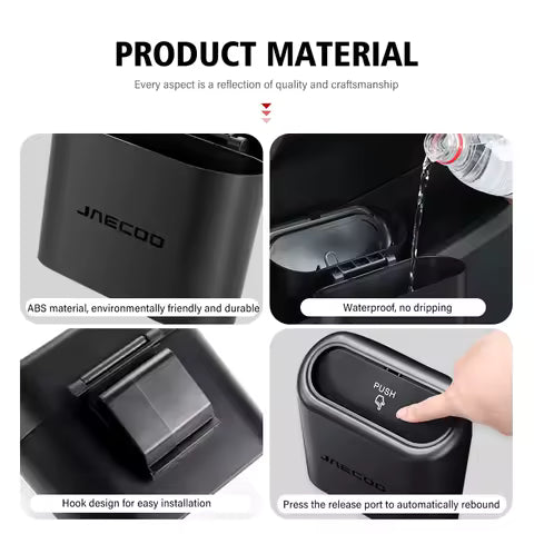 Cubo de basura para coche, caja de almacenamiento colgante para puerta, organizador de basura, accesorios para automóvil