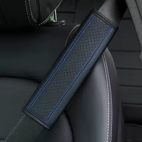 Accesorios para coche, cinturón de seguridad de cuero PU, funda para hombro, protección transpirable, almohadilla acolchada para cinturón de seguridad, Interior de coche Ahorra