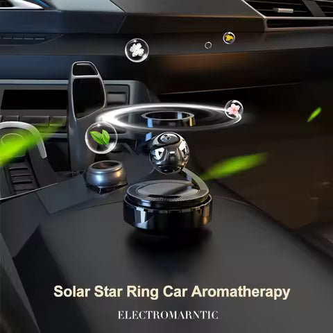 Ambientador Solar para coche, difusor de Perfume, desodorante, rotación Solar, accesorios interiores