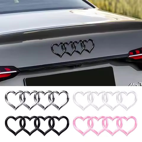 Etiqueta engomada del logotipo del corazón del amor del coche etiqueta trasera del maletero insignia emblema calcomanía