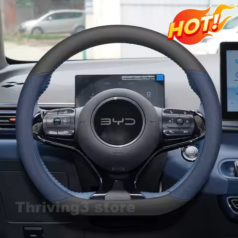 Funda de cuero para volante de coche , accesorios interiores