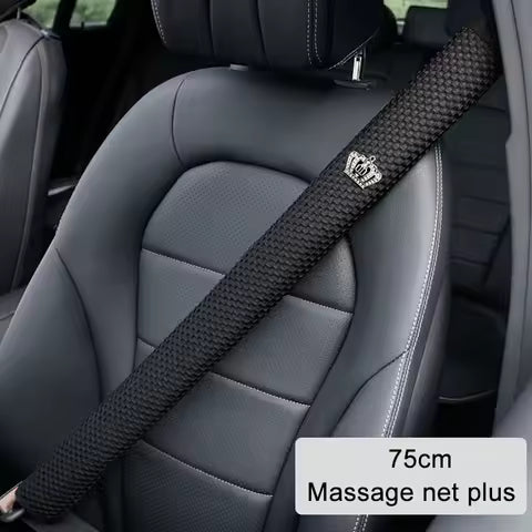 Protector de hombro para cinturón de seguridad de coche, almohadilla acolchada, Red de masaje para las cuatro estaciones, alargado, 23cm, 30cm, 50cm, 75cm, accesorios interiores de coche - con monedas