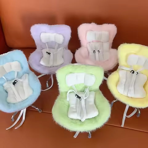Asiento de muñeca de coche de 15-17cm, asiento de seguridad, decoración de salida de aire de muñeca bonita, decoración Interior de coche de alta calidad