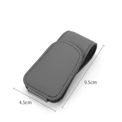 Colgador de gafas de sol Universal para coche, Clip de cuero, soporte magnético multifunción, almacenamiento de accesorios para automóvil Ahorra