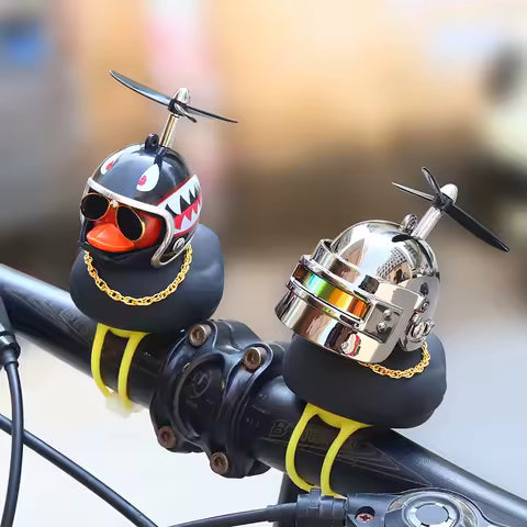 Adornos para coche, bocinas para bicicleta, decoración para patito de pato negro, campanas para motocicleta y bicicleta, decoraciones para salpicadero de coche Ducky de goma