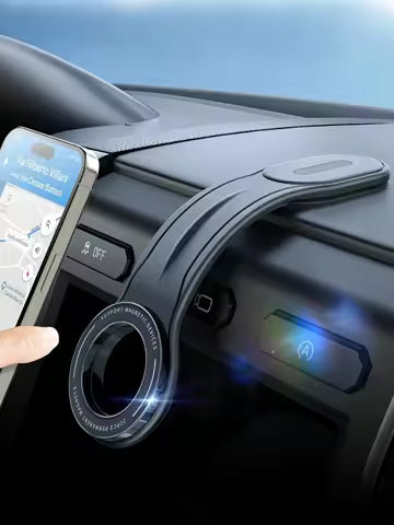 Soporte magnético flexible para teléfono de automóvil: brazo ajustable de aleación de aluminio, 360 ° Rotación, diseño moldeable para ángulos de visión personalizados Ahorra
