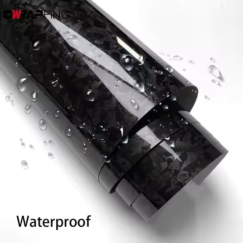 Pegatinas de coche, película de vinilo de fibra de carbono, película impermeable para carrocería de coche, autoadhesiva brillante, pegatina de fibra de carbono, accesorios para coches