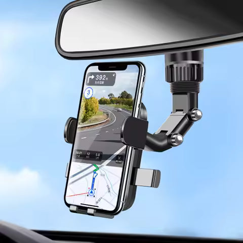 Nuevo Soporte para Teléfono con Espejo Retrovisor para Auto 360 ° Soporte giratorio para teléfono, soporte GPS, soporte universal para teléfono de coche para todos los teléfonos inteligentes por Ud., ≥ 2 Uds