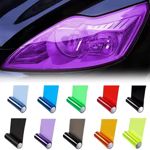 Película protectora para luz trasera de faros de coche, película de vinilo tinte, hoja adhesiva de película para lámpara de coche, pegatinas antiniebla traseras mate que cambian de Color
