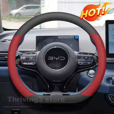 Funda de cuero para volante de coche , accesorios interiores