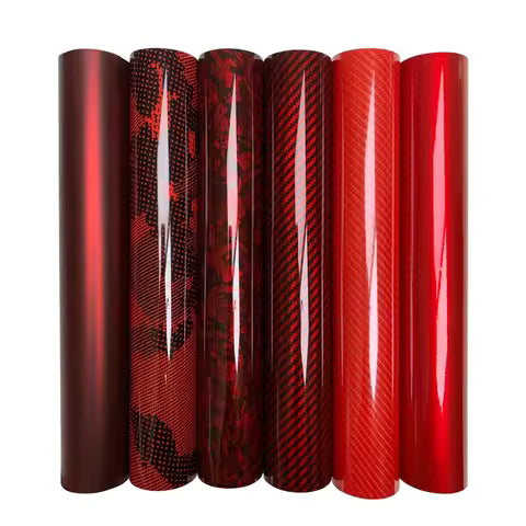 Pegatinas de coche, película de vinilo roja brillante, vinilo impermeable, autoadhesivo decorativo, película antiarañazos Nti, pegatinas para motocicleta