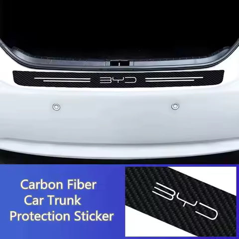 Pegatina 3D de fibra de carbono para coche, protector de umbral de puerta lateral DIY