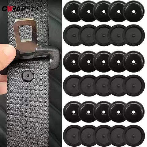 10 Uds. Hebilla de Clip para cinturón de seguridad cinturón de seguridad de coche botón de parada al por mayor ajustador de seguridad retenedor de accesorios de remache por Ud., ≥ 2 Uds