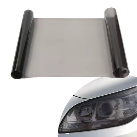Tinte de película de PVC de humo negro claro transparente, 30x200cm, envoltura de luz trasera para faro, película adhesiva de lámina, película blindada para coches