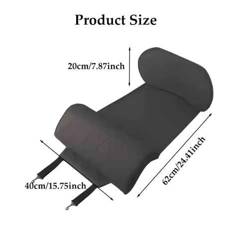 Extensor de Asiento con Soporte para Piernas de Cuero Nappa, Cojín Extensor de Espuma Viscoelástica con Respaldo, Accesorios Interiores para Automóvil, Universal