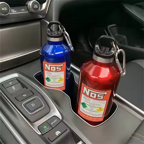 Taza aislante para coche, cilindro de nitrógeno NOS, hervidor de vacío de acero inoxidable, botella deportiva de viaje de alta capacidad de 500ml, taza de agua Ahorra