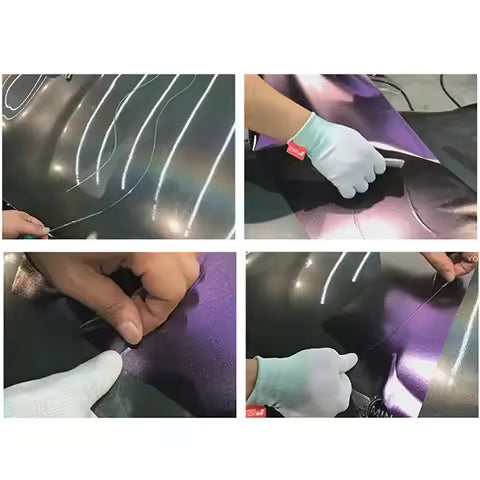 Pegatinas de vinilo para coche, línea de diseño de cinta sin cuchillo para envolver herramientas de corte de película, película para coche, 5M