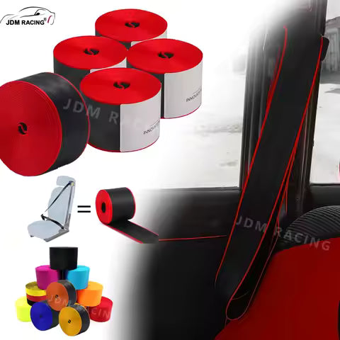 Paquete de 5 correas universales para cinturón de seguridad de refuerzo automático de 3,6 M, correas de seguridad para asiento modificado para coche de carreras, correas de arnés de 5 asientos Ahorra