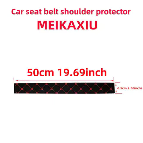 Protector de Hombro para Cinturón de Seguridad de Coche, Tela Bordada Transpirable, 50 cm, Pulgadas, Accesorios Interiores para Coche, Negro