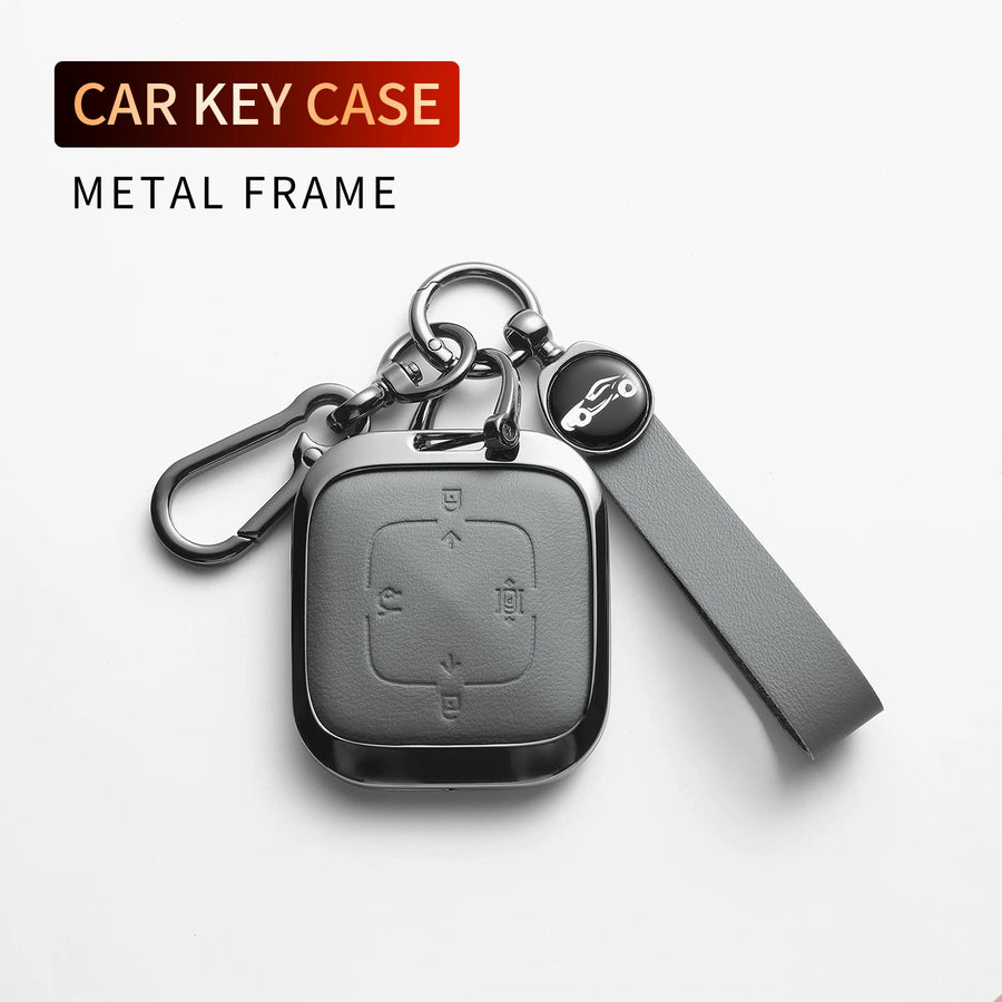 Funda de cuero y metal para llave inteligente de coche para 7X 001 007 009, protector de llave de coche, carcasa para llavero, accesorio decorativo.